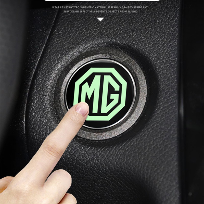 Miếng dán trang trí nút khởi động xe hơi một nút bấm đính đá 3D bằng hợp kim thích hợp cho Mg Zs Hs Mg3 Mg5 Mg6