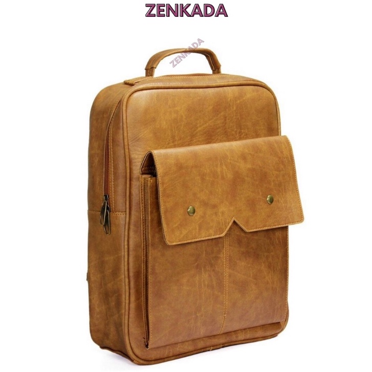 Balo da công sở đựng laptop 14 inch Zenka chống nước, với nhiều ngăn tiện dụng_ZBL01_3