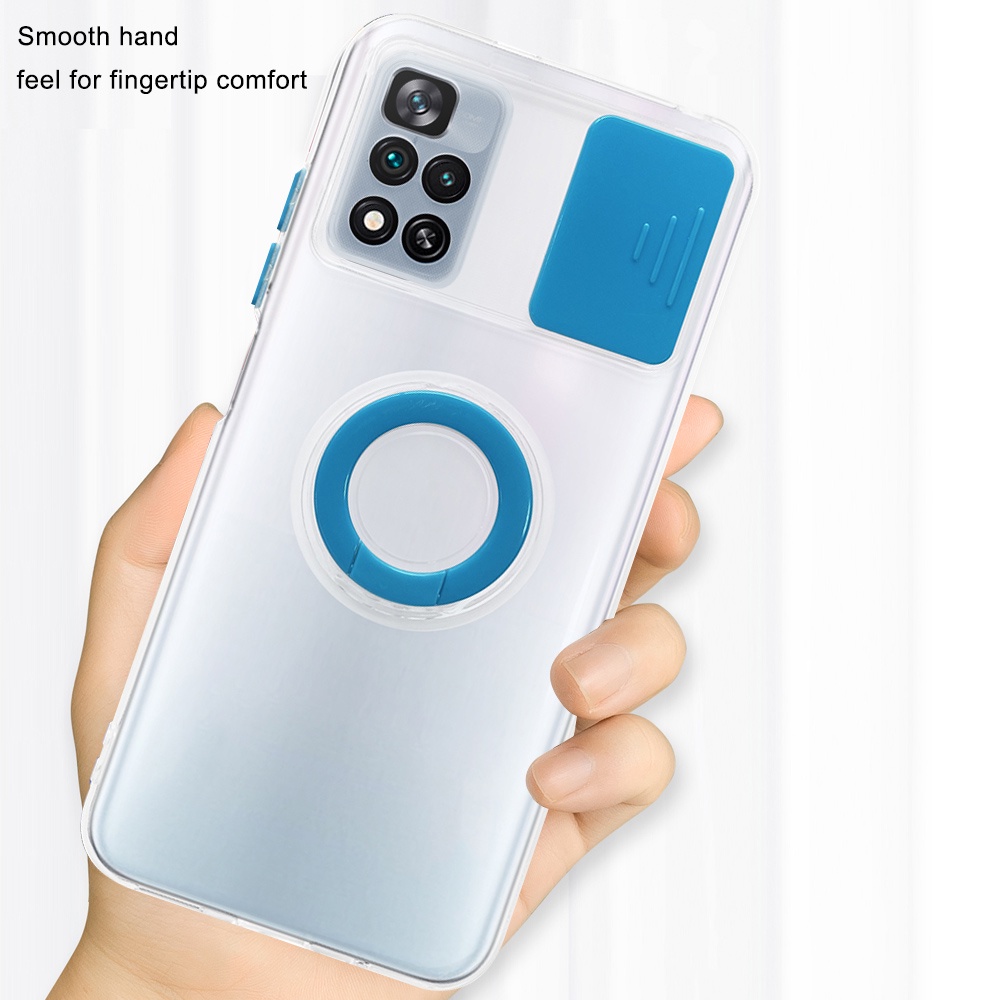 Slide Camera Ring Bracket Phone Case Vivo Y20 Y20s Y12s Y20i 2021 Y20s G Y11s Y12A Y30 Y30i Y50 Y12 Y15 Y17 Y11 Y1s Y91i Y91C 2020 Y31 2020 Y51 2020 Soft Clear Back Cover