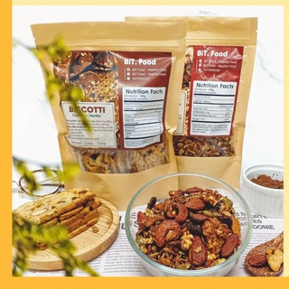 Combo bánh biscotti vị dừa vani + granola vị tự chọn bit food healthy eatclean