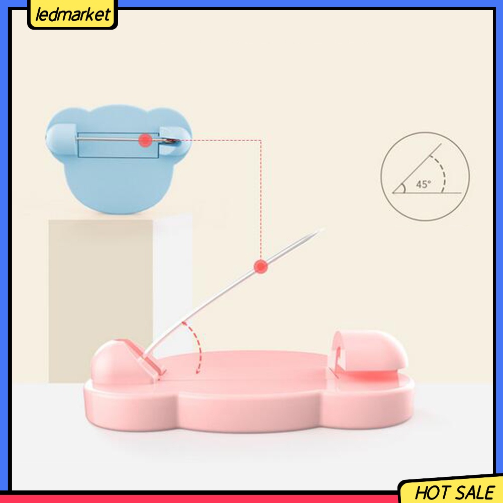 Set 6 ghim băng giữ tã yếm ăn thiết kế gấu/ nơ/ trái tim hoạt hình an toàn đáng yêu dành cho em bé