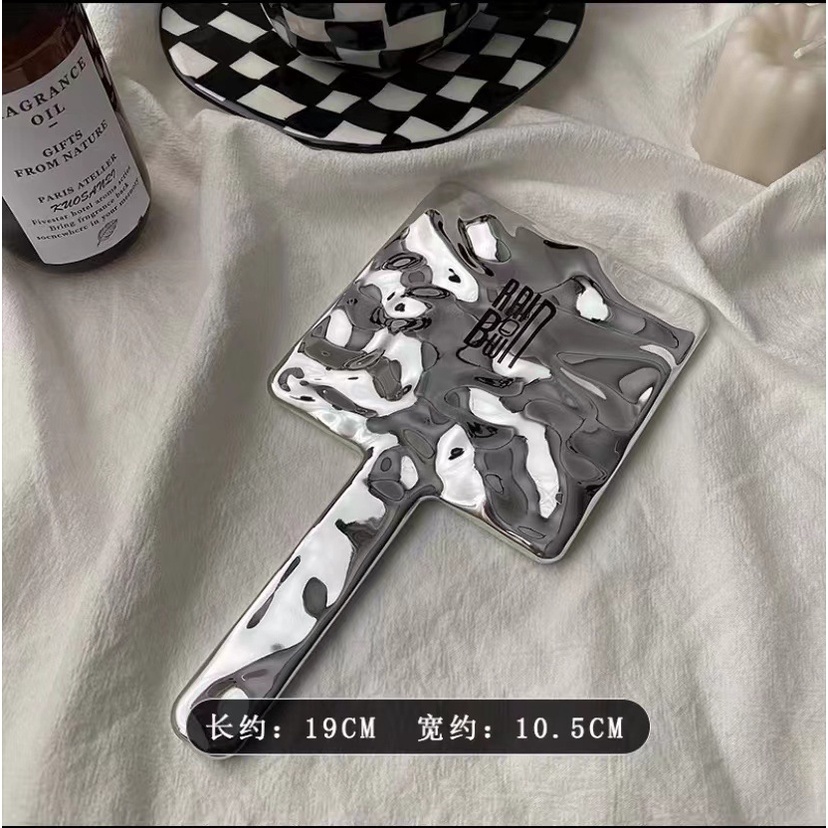 Netflix Gương Trang Điểm Cầm Tay Nhỏ Gọn Hình Vuông Cá Tính Dành Cho Nữ ins senior sense