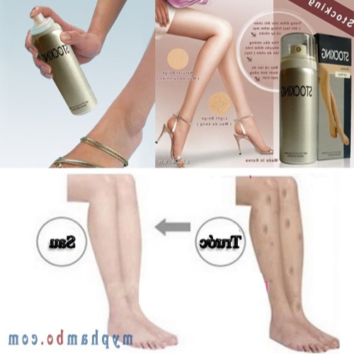 Tất phun thông minh Stocking che phủ chân cực mạnh, xịt 1 phát body trắng mịn, chống nước, SPF 25+