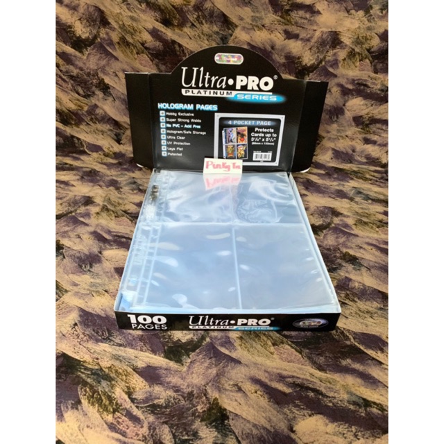 Trang Sheet A4 4 ngăn UltraPro dòng Platinum series Trong Suốt - 3 Lỗ của Mỹ