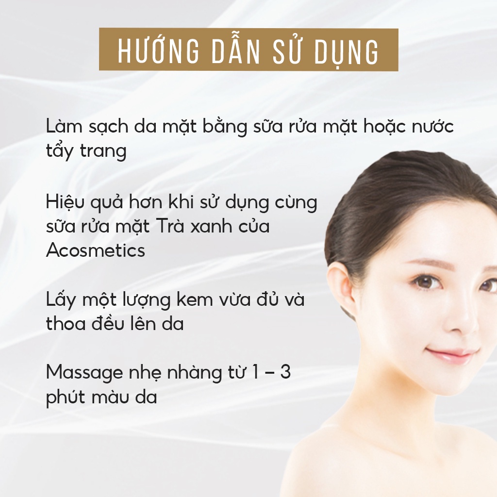 Bộ combo dưỡng trắng tiết kiệm kem trắng da mặt &amp; Kem body mềm nước hoa A Cosmetics - Beauty at home