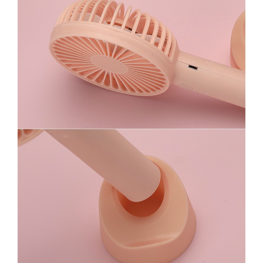 Quạt mini tích điện cầm tay có đế để bàn 3 tốc độ gió N9S