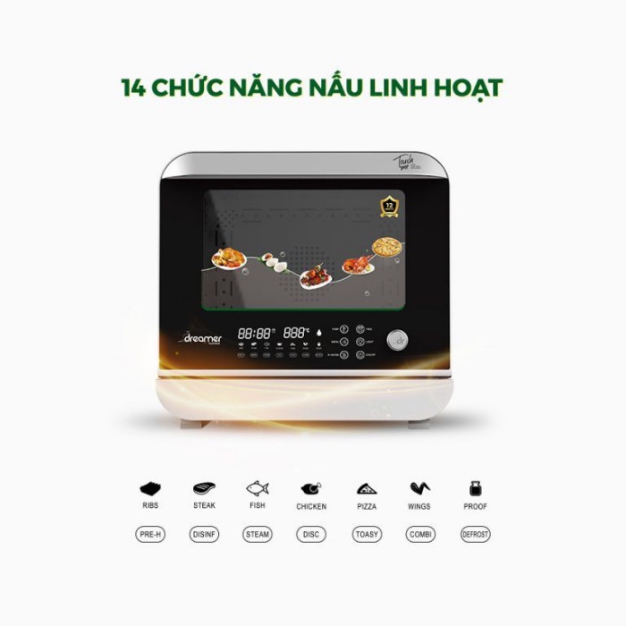 LÒ CHIÊN HƠI NƯỚC SIÊU NHIỆT DREAMER DKA-SAF118W - Dung tích 18 Lít