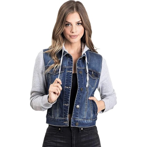 Áo khoác jean Denim jacket Nữ xuất dư xịn VNXK