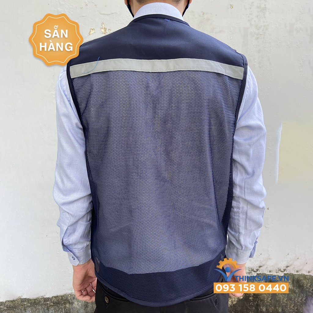 Áo gi lê áo phản quang giá rẻ, gi lê cho kỹ sư, áo lưới công nhân vải Pang rim Hàn Quốc cao cấp bền - THINKSAFE