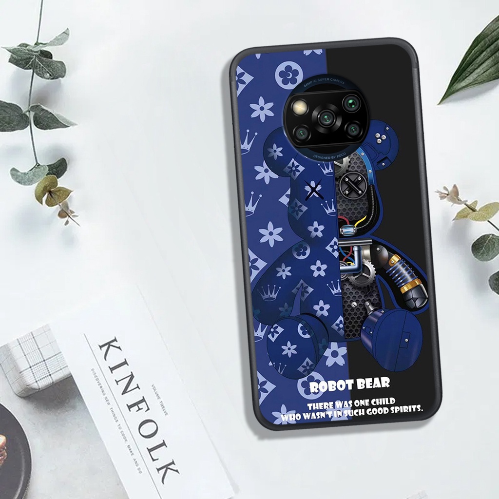 [HOT]ỐP XIAOMI POCO X3  , In Hình Gấu Robot họa tiết L-V màu sắc cực đẹp.