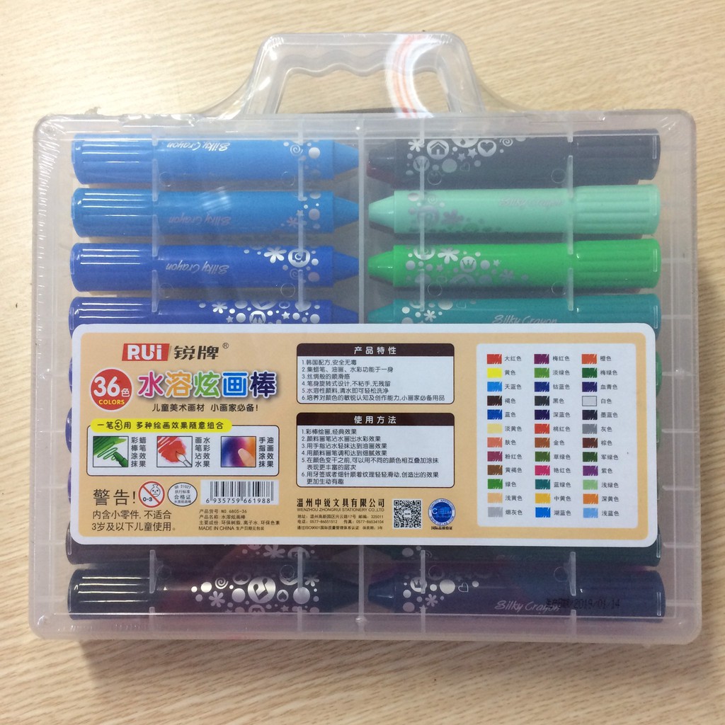 [Mã LIFEBOOK1 giảm 30K đơn 150K] Sáp màu 3in1 36 màu 6805-36 - Silky Crayon