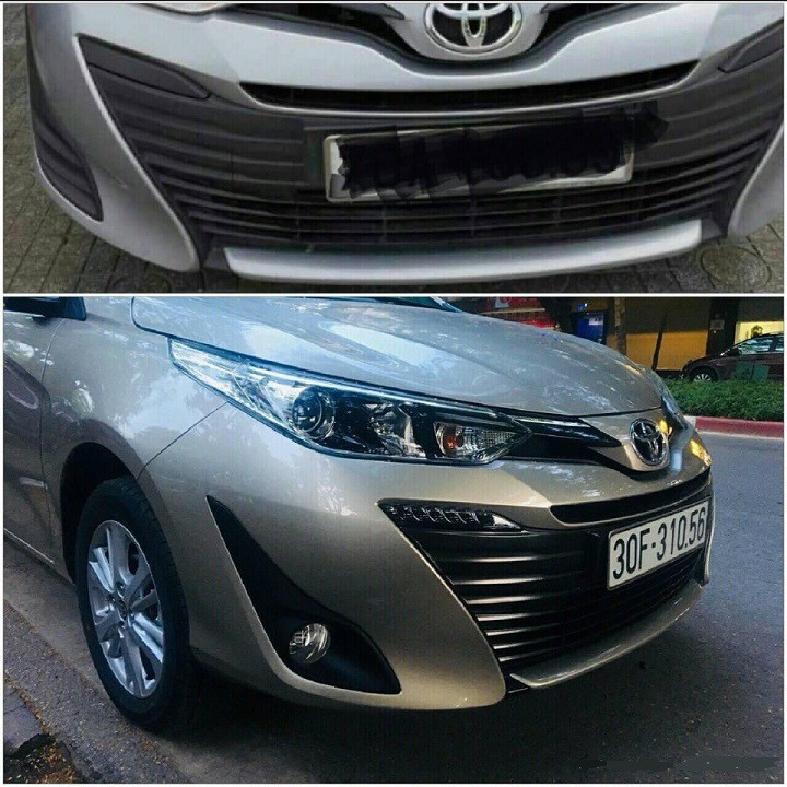 Vios, Đèn gầm trước xe Vios 2019 2020 - đủ bộ 2 đèn và dưỡng đen