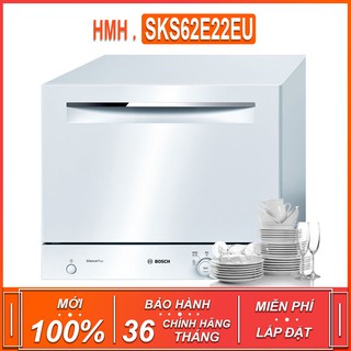 Máy rửa bát để bàn Bosch HMH.SKS62E22EU - SERI 4 , dung tích rửa 06 bộ  ( Xuất sứ Tây Ban Nha - Bảo hành 36 tháng )