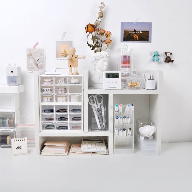 Kệ giá sách gỗ đa năng để bàn LUNA UP trang trí decor tiện dụng