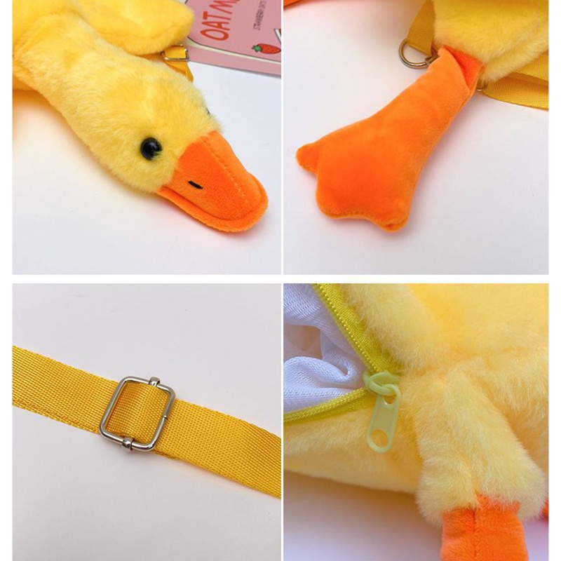 Túi Đeo Chéo Lông Ngỗng Lớn Màu Trắng Bất Ngờ Sáng Tạo Cho Bé