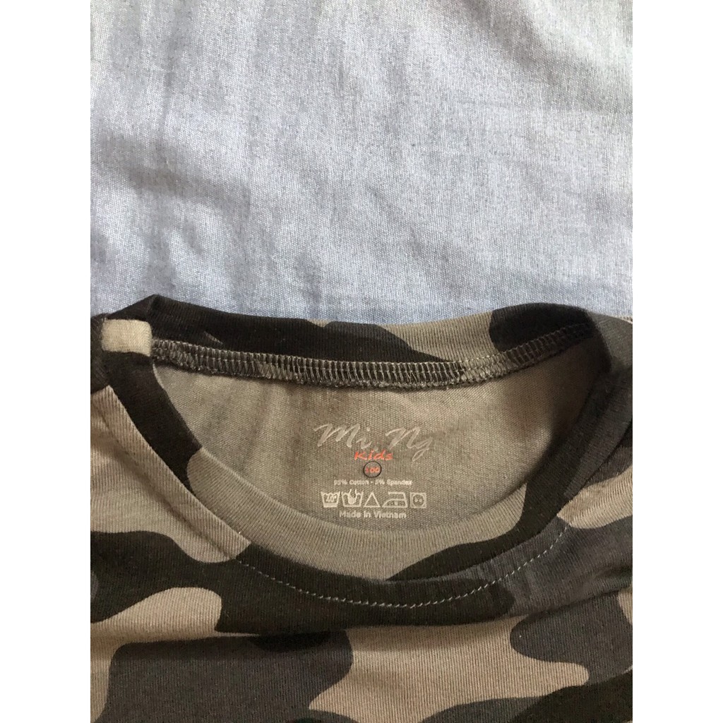 Áo phông cho bé trai cao cấp VNXK 100% cotton size 9 - 23kg Mẫu Rằn ri - Tiệm Nhà Sóc Bơ