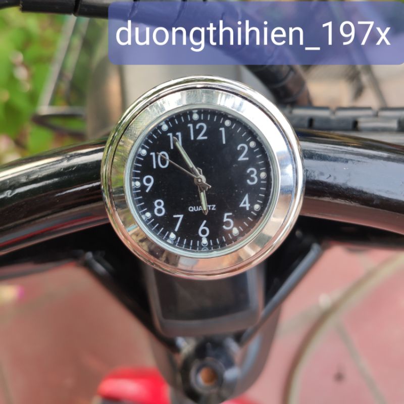 Đồng hồ kim dạ quang gắn ghi đông xe đẹp và tiện dụng