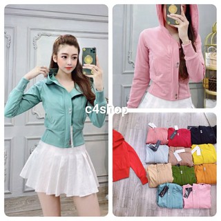 Áo Khoác Nữ Form Lửng Chống Nắng Cotton Cao Cấp Có Nón Mẫu Mới