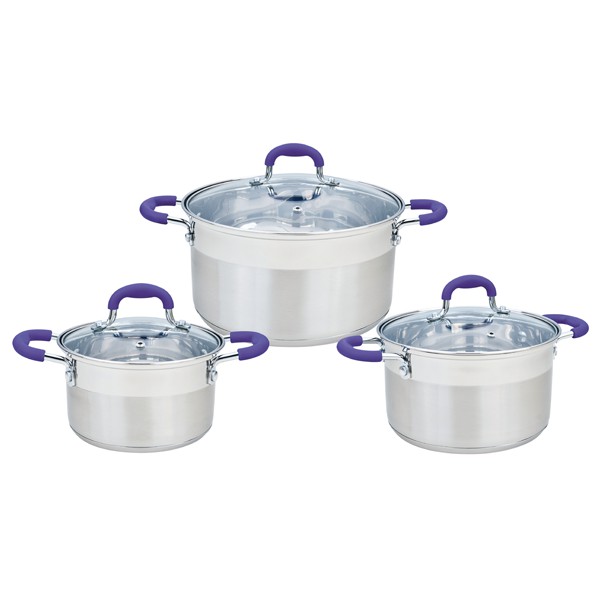 BỘ NỒI INOX 304 SMARTCOOK ELMICH  3 CHIẾC CỠ 16CM, 20CM, 24CM HÀNG NHẬP CH.SÉC SM5961