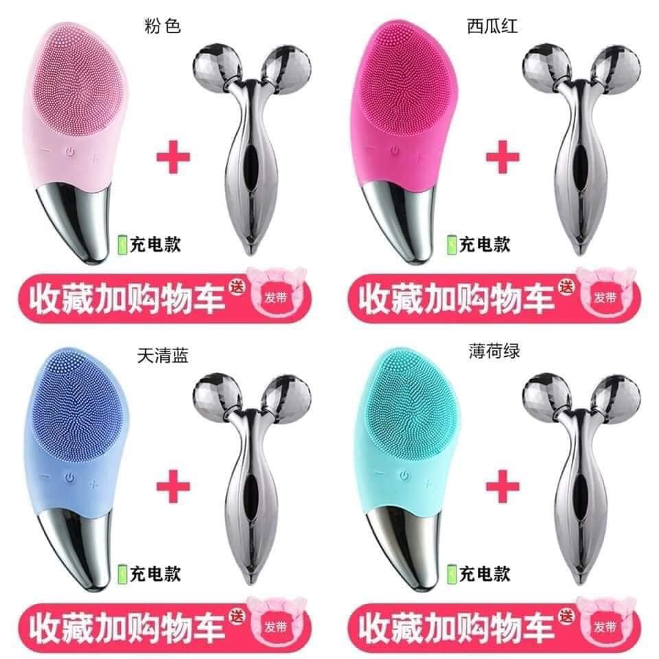 MÁY RỬA MẶT MASSAGE 3IN1 LACO  FACIAL BRUSH CAO CẤP