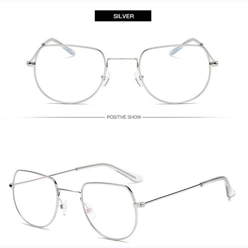 Kính Mắt Gọng Kim Loại Tròn Phong Cách Retro