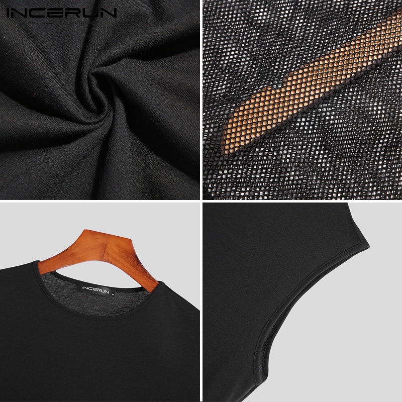 Áo thun ba lỗ INCERUN thiết kế thời trang cho nam