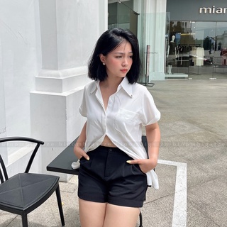 Áo Sơ Mi Nữ BIGSIZE Cổ Đức Cộc Tay (Size Từ 55kg - 85kg)