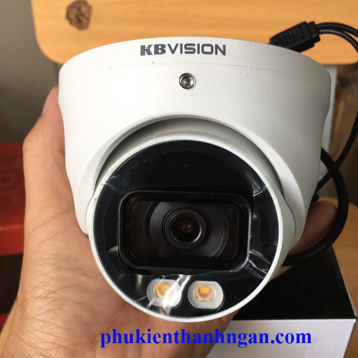 CAMERA KBVISION FULL COLOR TÍCH HỢP MICRO 2.0MP KX-CF2204S-A  - CAMERA KX-CF2204S-A CÓ MÀU BAN ĐÊM
