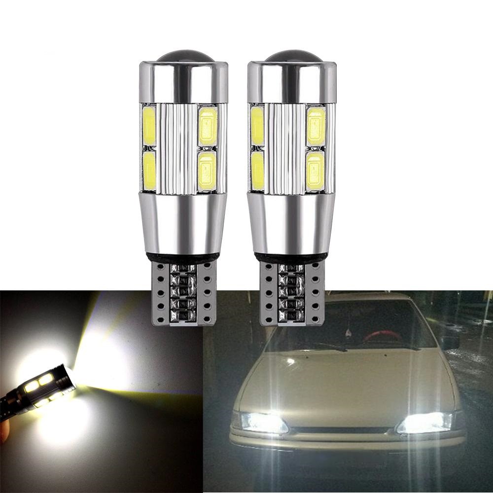 Bộ Đèn Led Chân T10 - 10 SMD 5630 Có Thấu Kính Gắn Đèn Sương Mù, Xi Nhan, Đèn Chiếu Hậu Ô Tô Cao Cấp