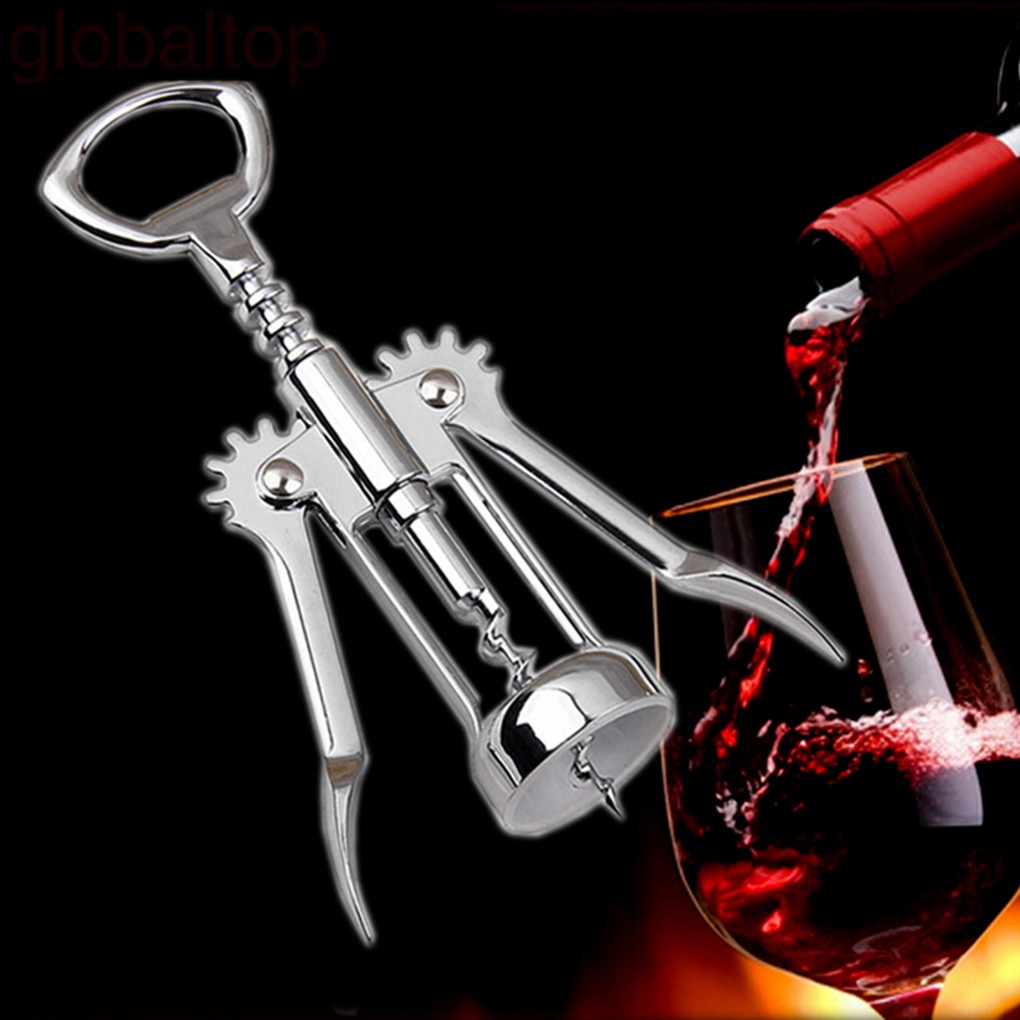 Dụng cụ mở nắp chai rượu vang bằng thép không gỉ cao cấp tiện dụng
