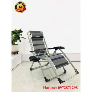 [ Freeship ] Ghế xếp thư giãn SUMIKA 199 - Mẫu mới nhất 2020, lăn tay massage, khung vuông cao cấp, tải trọng 200kg 5.0