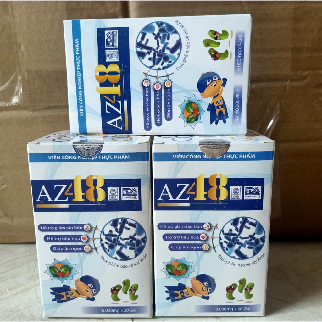 (COMBO 2 HỘP) Men hỗ trợ tiêu hóa AZ48- Men AZ48 hết táo bón, hết biếng ăn