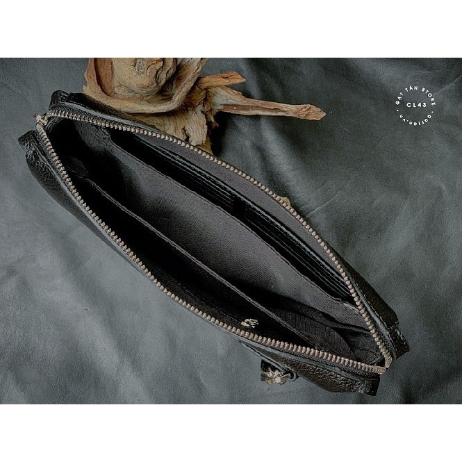 [BẢO HÀNH TRỌN ĐỜI] Clutch Da Bò Cầm Tay Cao Cấp Hàng Đẹp Gạt Tàn Store / Cam Kết Da Bò Thật 100% - CL43