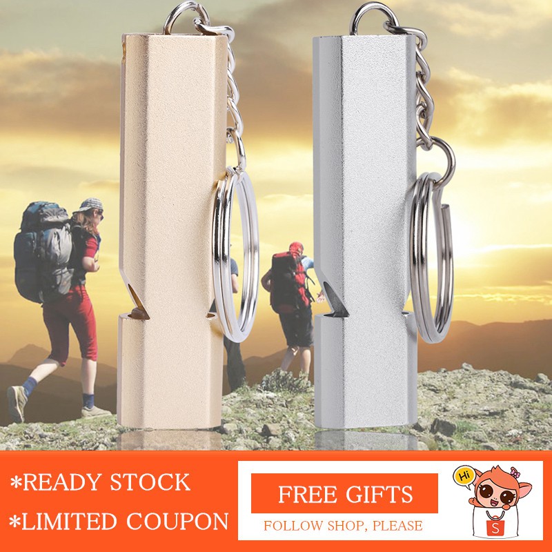 ❀Seller Recommend❀ Kèn cứu hộ bằng hợp kim nhôm thiết kế dạng móc khóa tiện dụng