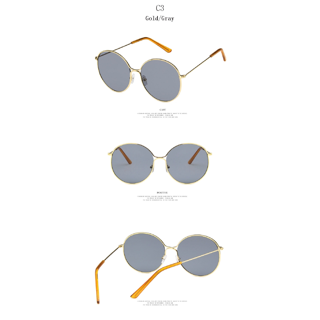 Kính mát gọng tròn phong cách vintage thời trang cho nữ