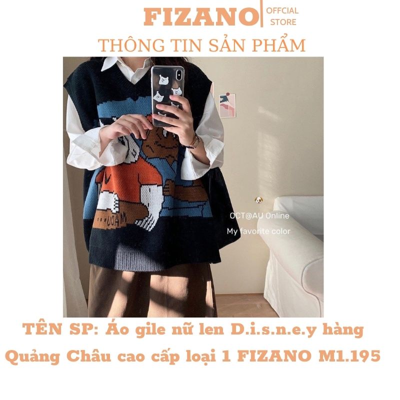 Áo len nữ kiểu dệt kim dài tay D.i.s.n.e.y hàng Quảng Châu cao cấp loại 1 FIZANO M1.195