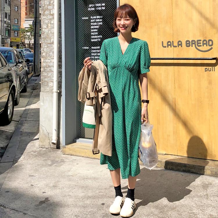 Đầm Voan Hoa Cổ Tim Xinh Xắn Cho Nữ