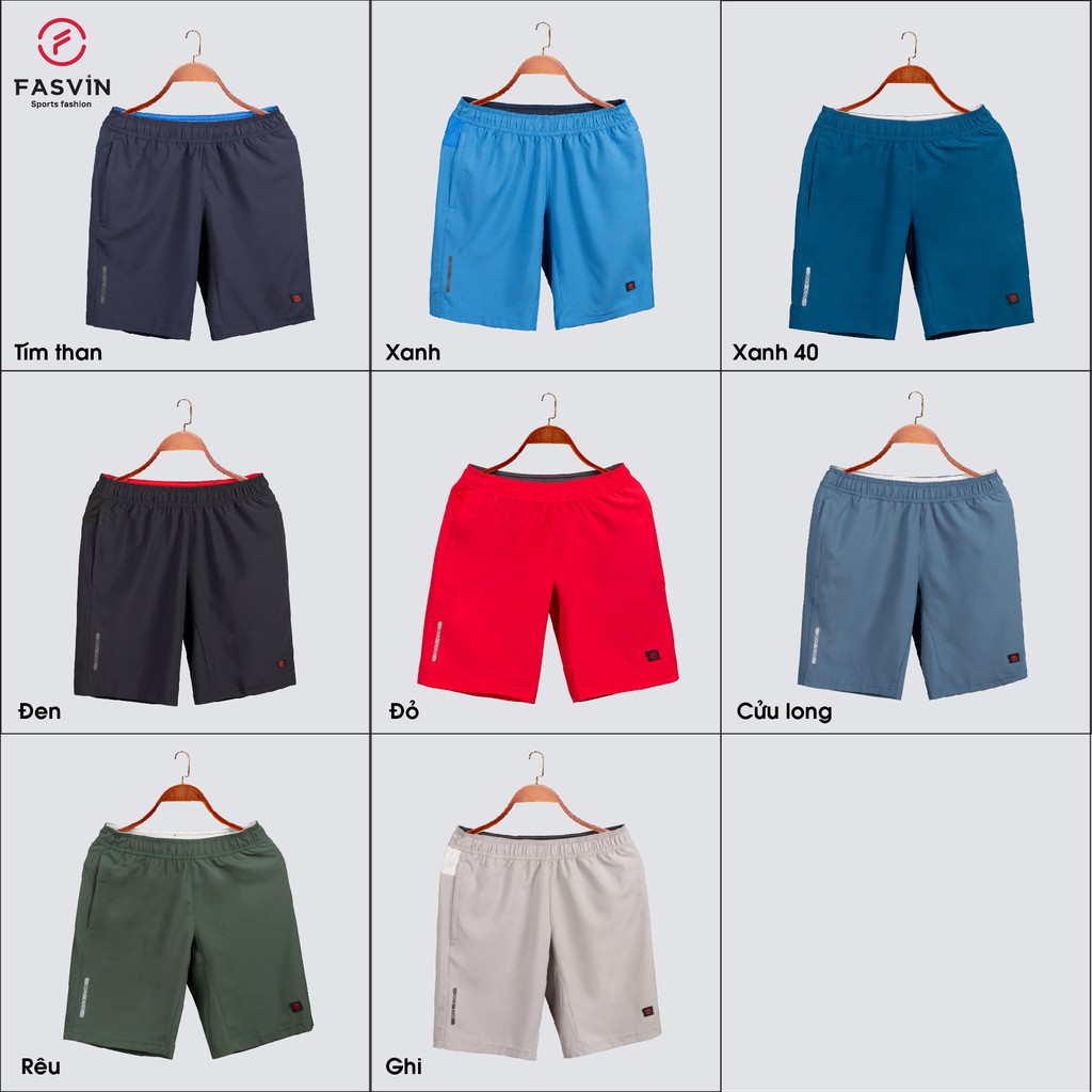 Quần đùi thể thao nam cao cấp Fasvin Q21450.2.HN vải gió mềm, nhẹ, mát co giãn thoải mái. | BigBuy360 - bigbuy360.vn
