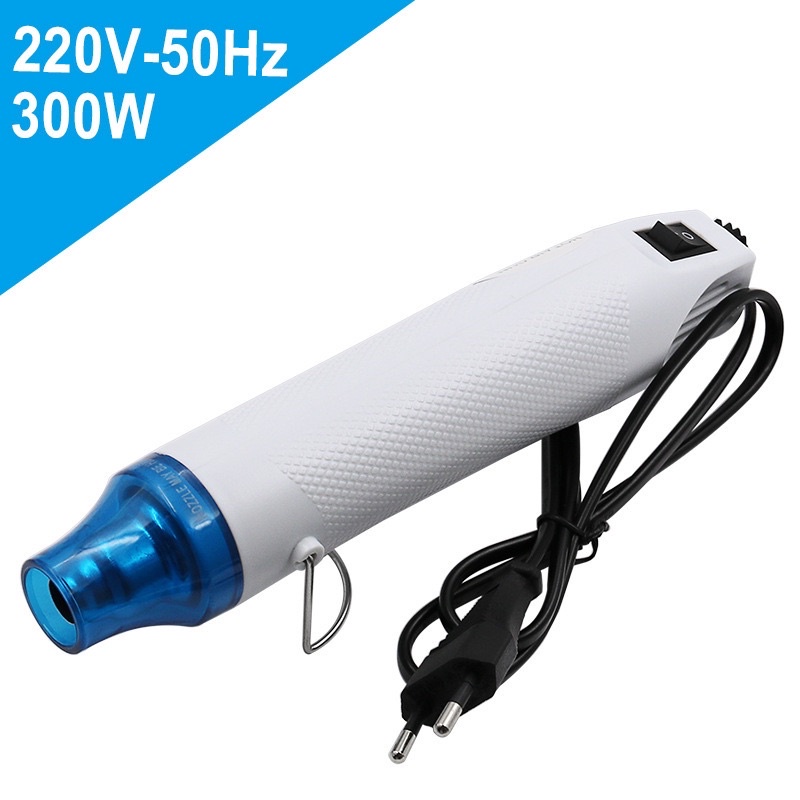 Máy khò nhiệt - Súng hơi nóng mini cầm tay 300W 220V - Dùng hơ ống co nhiệt - Màng co seal sản phẩm