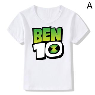 Áo thun tay ngắn in hoạt hình Ben 10 Ben Tennyson cho bé