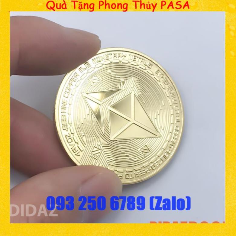 Combo 4 phiên bản - Đồng Xu Ethereum - Ether - ETH mạ vàng 24k đồ lưu niệm,trang trí,sưu tầm, quà tặng