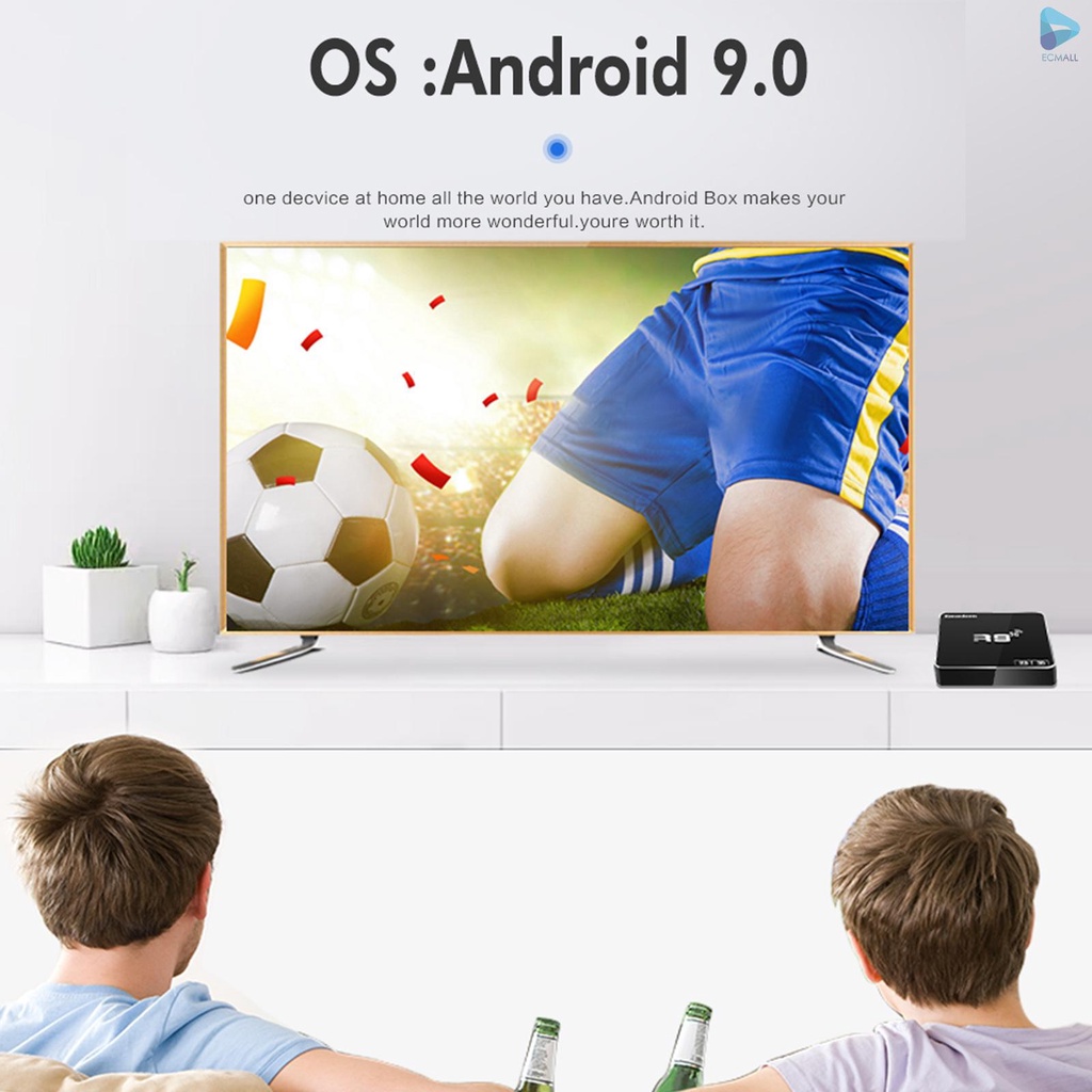 Bộ Tv Box R9 4k Android 9.0 2.4g / 5g Wifi Amlogic S905W Lõi Tứ A53 Tv Box Hỗ Trợ 4k 3d Media Player Hỗ Trợ Hd / Av / / / Bàn Phím