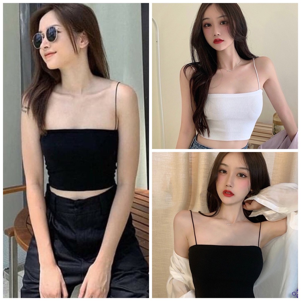 Áo Hai Dây 🍊 Áo 2 Dây Nữ 🍊 Croptop Thun Co Giãn Đẹp cá tính Unisex Chất liệu cao cấp