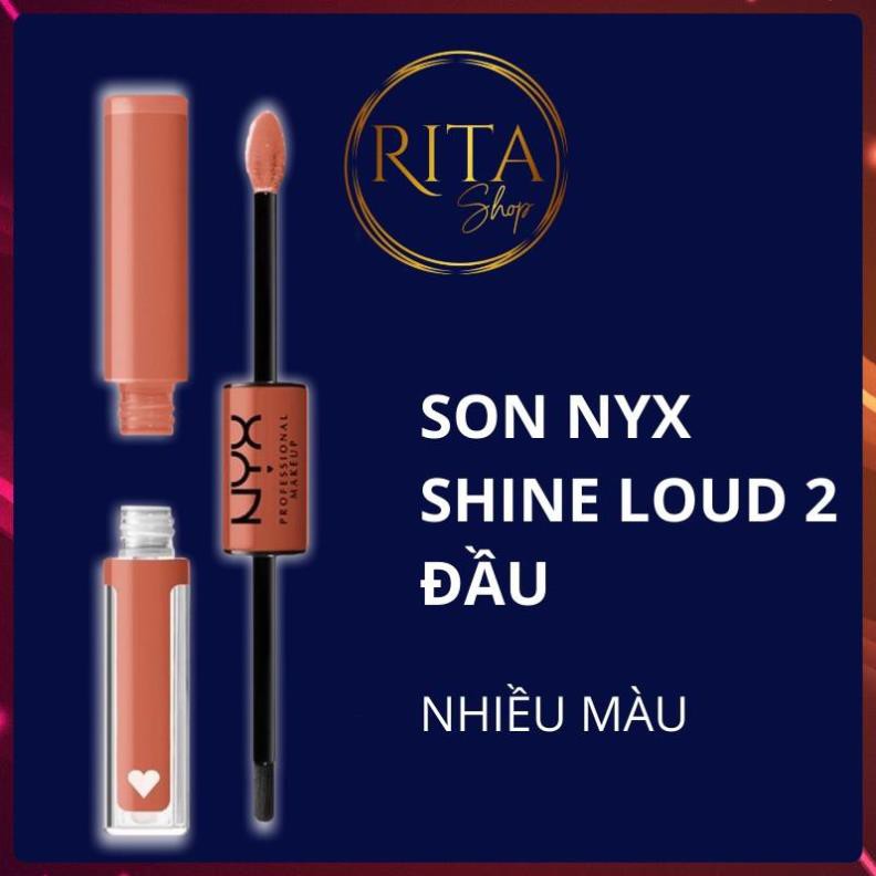 [Bill Canada] Son kem lì 2 đầu NYX Shine Loud Liquid Lipstick chống thấm nước