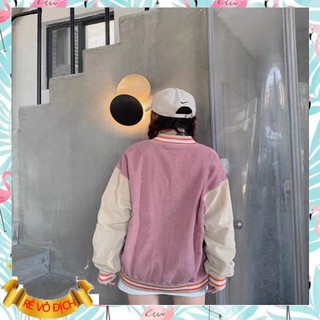 [ Kèm Ảnh Khách Mặc] Áo Bomber Nhung Tăm Cá Tính