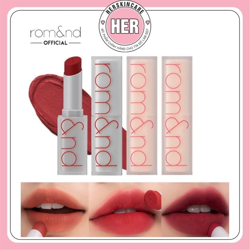 [New][Shell Beach Nude Collection] Son thỏi lì Romand New Zero Matte Lipstick 3g