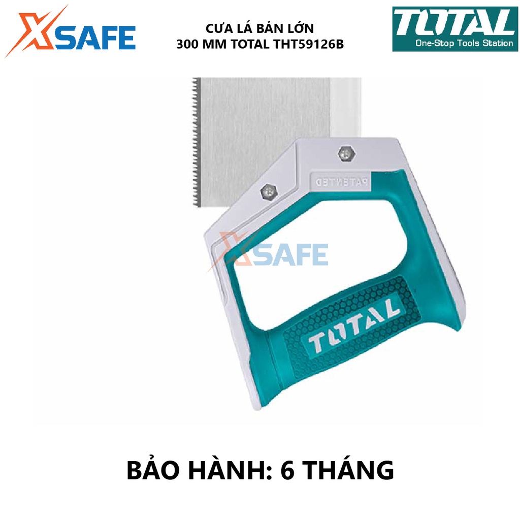 Cưa lá bản lớn Total THT59126B | Cưa cầm tay 300mm Độ dày 0.8mm lưỡi cưa thép cao cấp, không cong, răng cưa chịu nhiệt