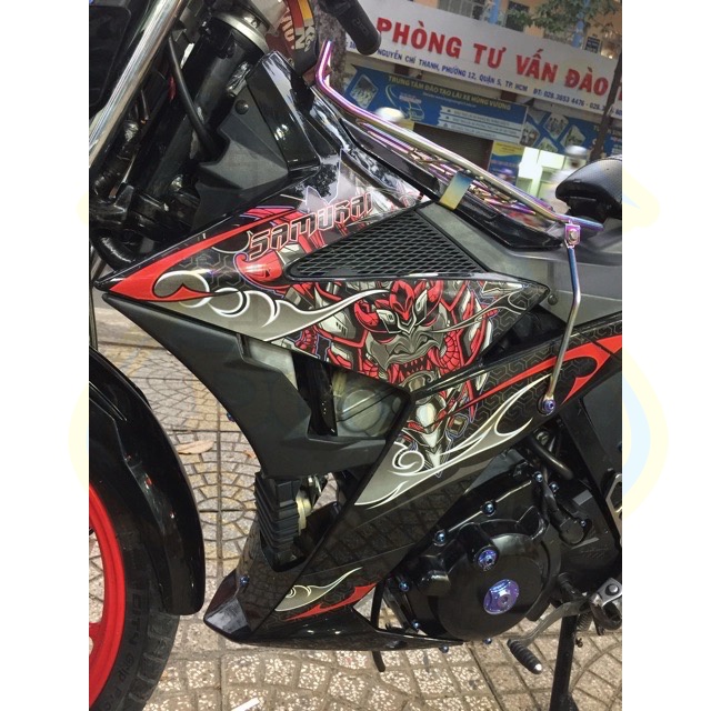 ( Quí khách vui lòng mang ra tiệm cho thợ dán ) Tem Satria fi samurai