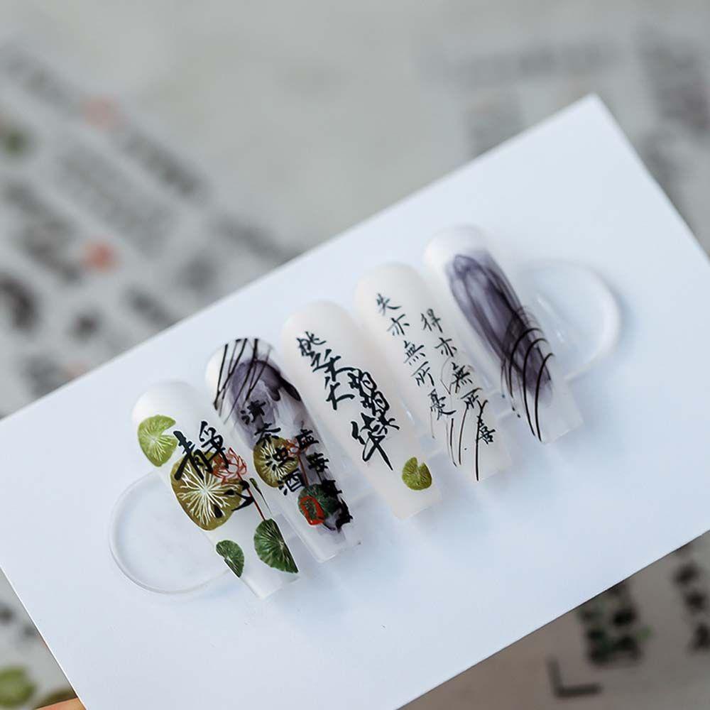 Miếng Dán Trang Trí Móng Tay Phong Cách Trung Hoa Cổ Điển