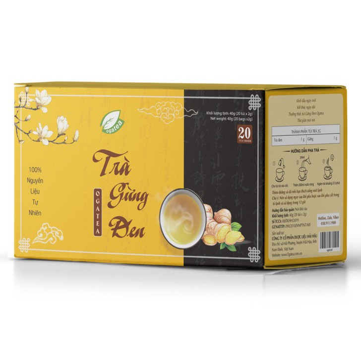 Trà túi lọc Gừng đen Ogatea